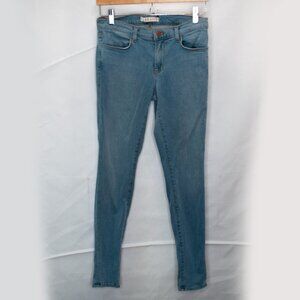 J Brand Super Skinny Jeans Womens 27 Blue Paradise Wash Denim Stretch Ankle O09X